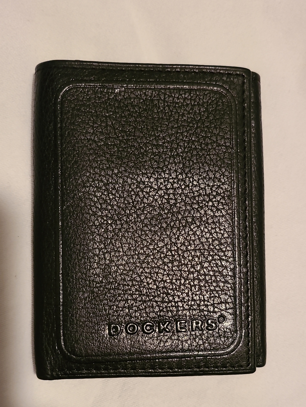 Dockers Tri Fold Leather Wallet Black Card Holder